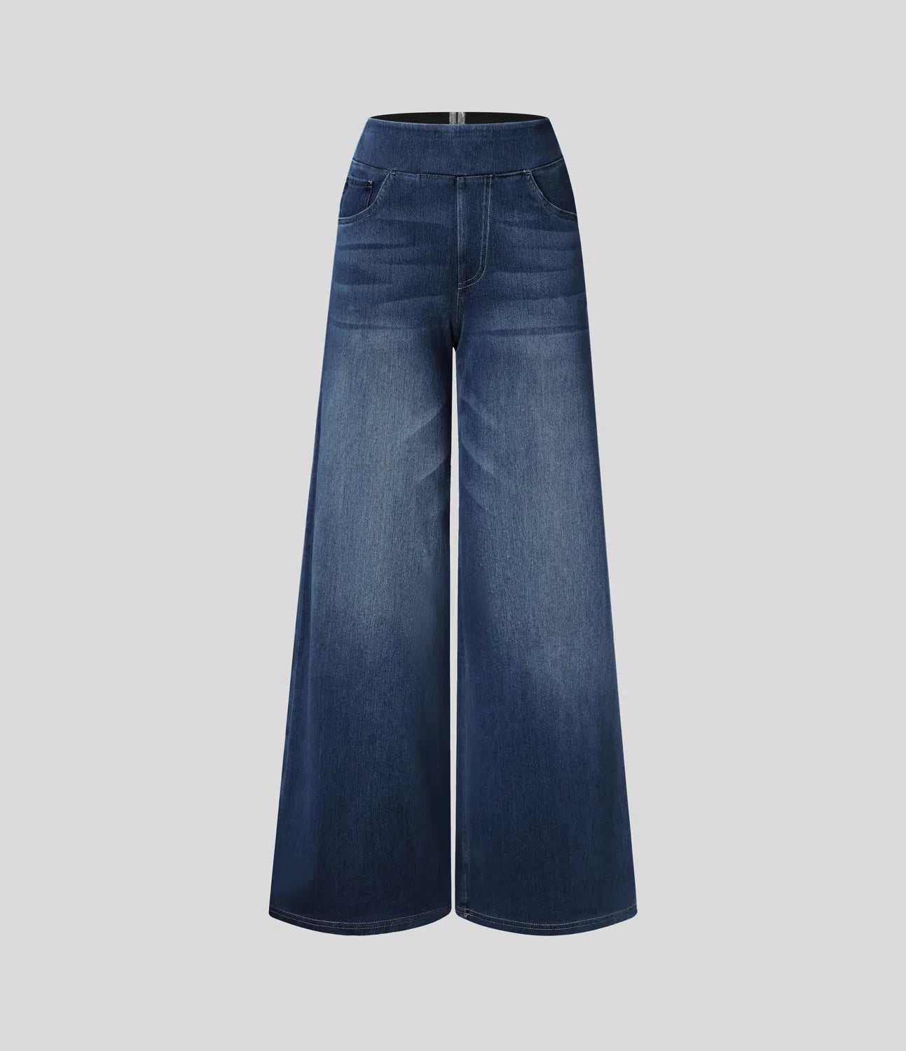 VERA™ - HIGH WAISTED WIDE LEG WASHED CASUAL JEANS