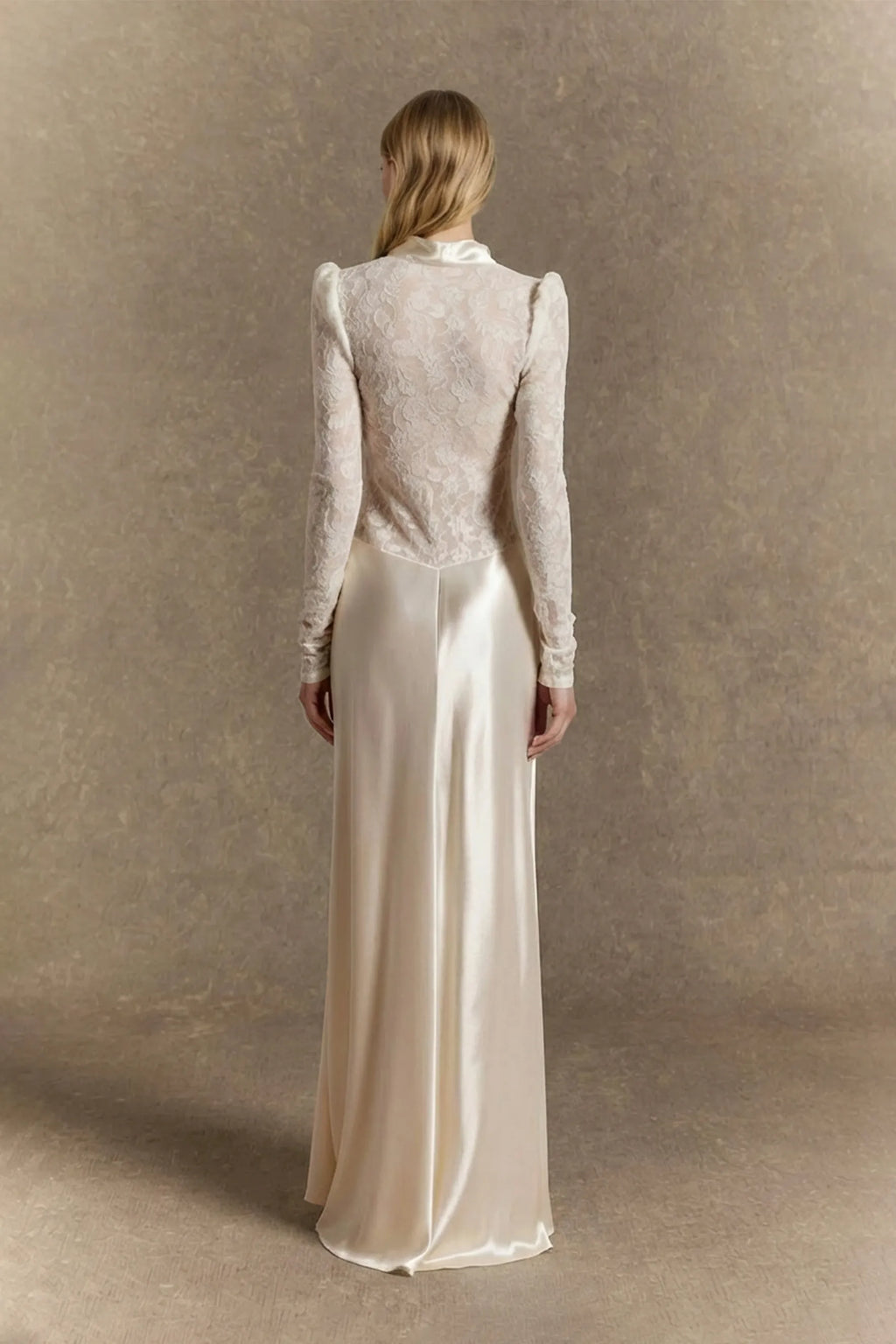 VERA™ - WHITE BOW NECK MAXI DRESS