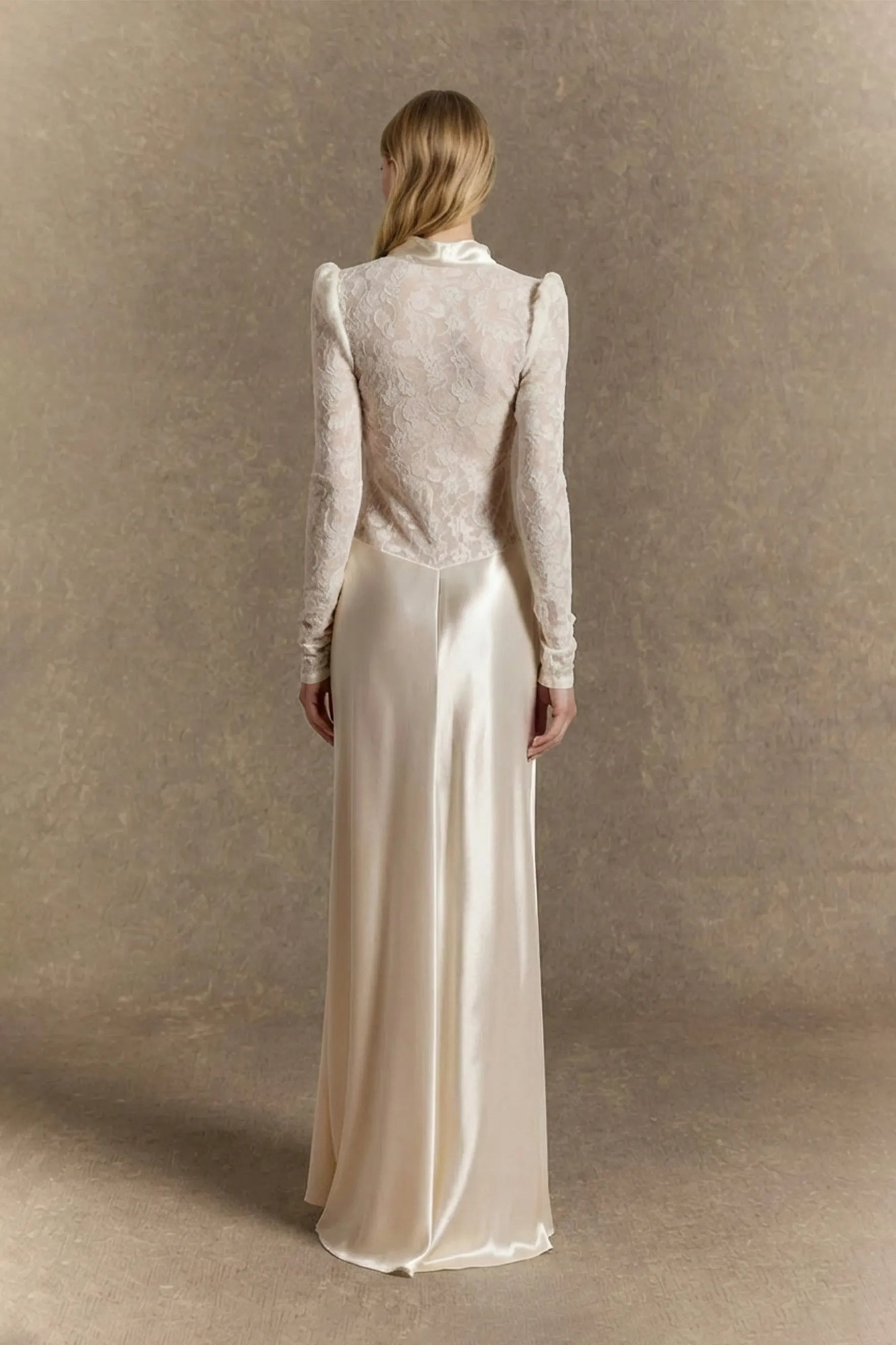 VERA™ - WHITE BOW NECK MAXI DRESS