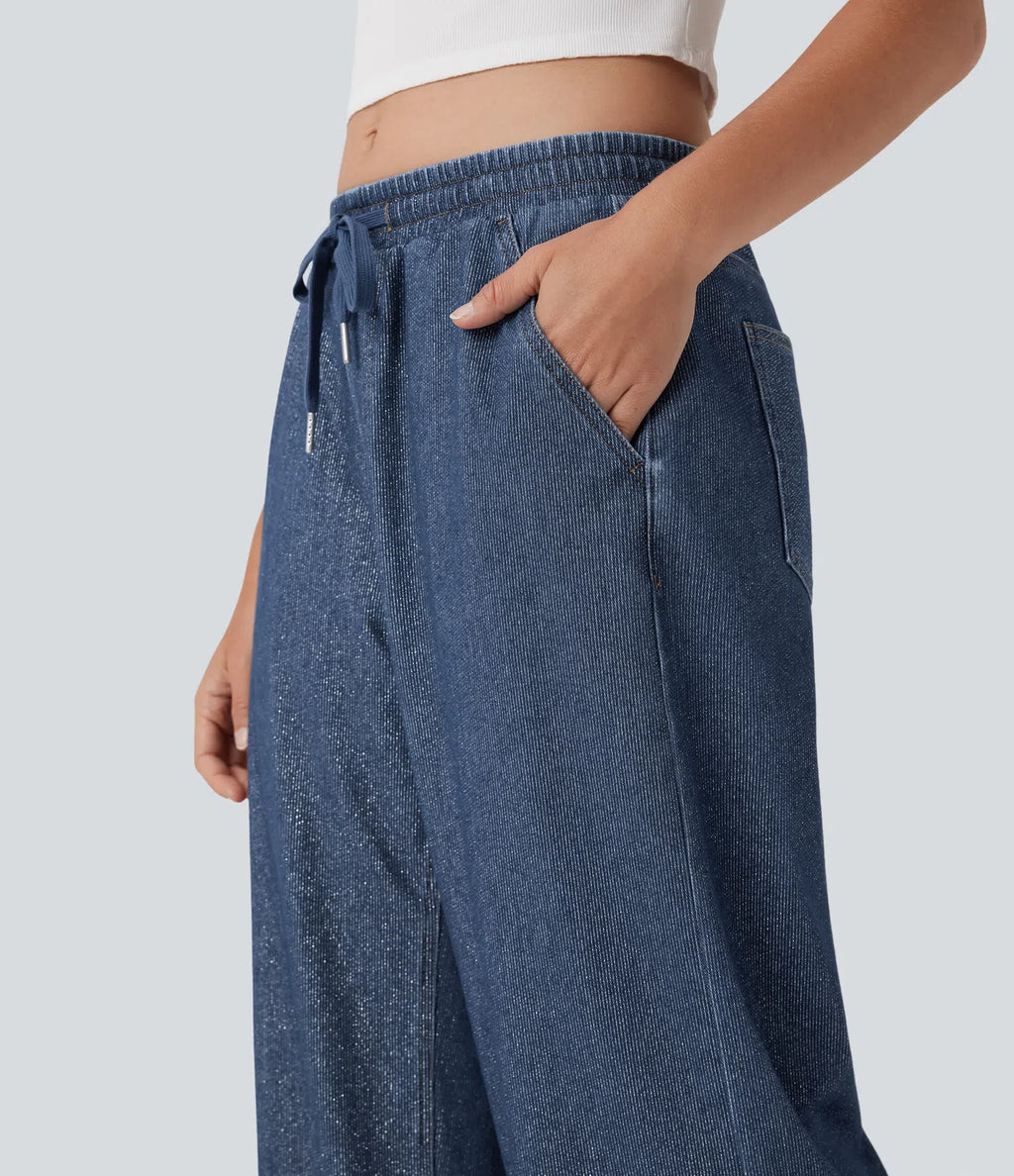 AMY™ - LOW RISE DRAWSTRING SWEATPANTS JEANS