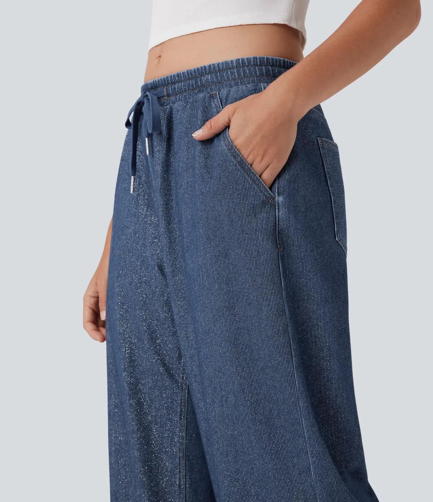 AMY™ - LOW RISE DRAWSTRING SWEATPANTS JEANS